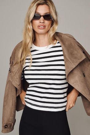 Maeve Corey Cotton Boxy Tee