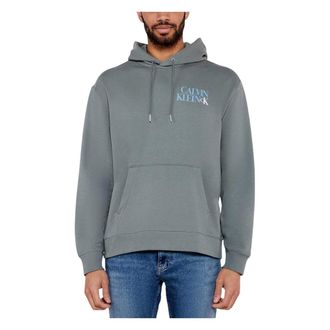 Calvin Klein Jeans Hoodies & sweatvesten, Heren, Grijs, S, Katoen, LS EU 350Terry Calvi Hoodie