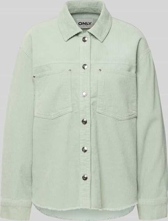 Only Regular Fit Hemdjacke aus reiner Baumwolle Modell MAIKO-BITTEN in Schilf, Gr&ouml;&szlig;e XL