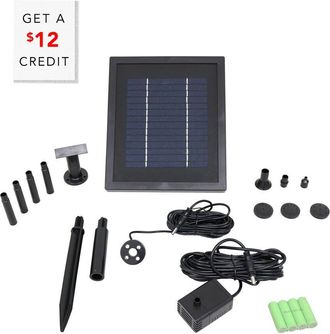 Sunnydaze SunnyDaze Solar Pump And Panel Led Lift Fountain Kit With Battery 65 Gph 47-Inch with $12 Credit