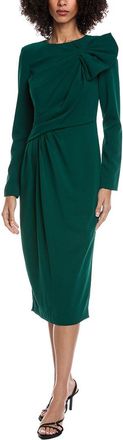 Badgley Mischka Draped Formal Midi Dress
