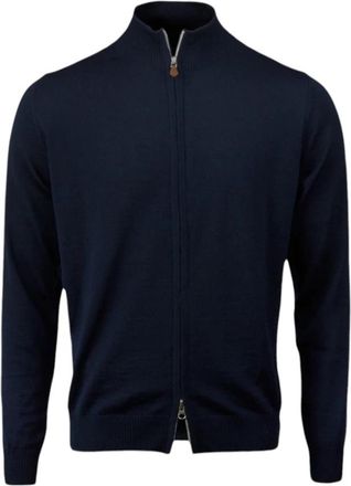 Stenstr&ouml;ms Merino Wollen Zip Vest - Heren - Vesten - Blauw - 3XL - Wol - Truien & Vesten