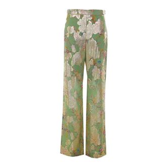 Valentino Garavani Brocade Floral Wijde Broek - Dames - Wijde Broeken - Veelkleurig - S - Broeken