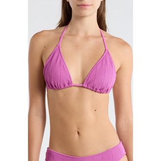 Rip Curl Vibe Surf Triangle Bikini Top in Purple Pink at Nordstrom, Size Xx-Large