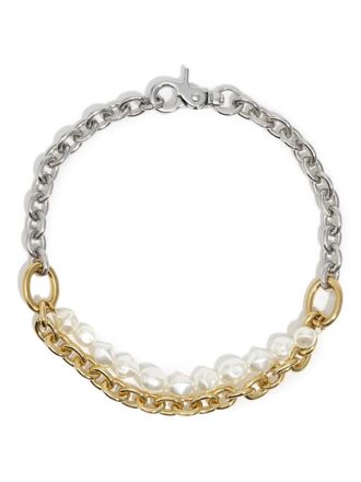 Bimba & Lola two-tone chain necklace - women - Iron/Brass/glass/Zinc Alloy - One Size - Gold