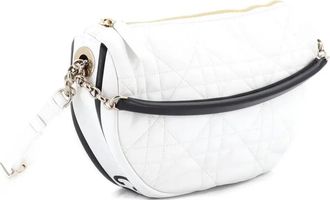 Dior Vibe Cannage Quilt Lambskin Medium hobo bag - Bianco
