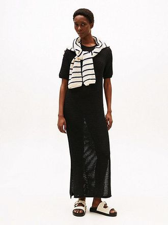 Tommy Hilfiger Pointelle Crochet Maxi Jumper Dress