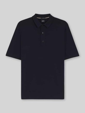 HUGO BOSS Regular Fit Poloshirt aus reiner Schurwolle Modell NOLANO in Marine, Gr&ouml;&szlig;e XXXL