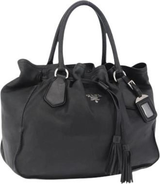Prada Pre-owned Vintage Tote Bag - Dames - Vintage Shopper - Zwart - ONE Size - Leer - Vintage