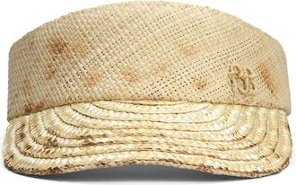 Ruslan Baginskiy visor raffia hat - Neutrals