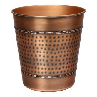 Happimess Riley Modern Classic Hammered Steel Accent 2-Gallon Wastebasket in Antique Copper at Nordstrom