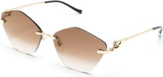 Cartier Panth&egrave;re Classic Zonnebril - Dames - Zonnebrillen - Geel - 61 MM - Accessoires