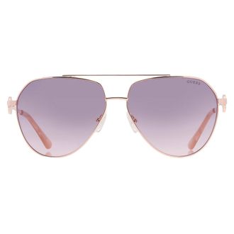 Guess Burgundy Pilot Ladies Sunglasses GF6140 28T 62