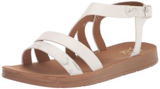 Yoki Womens Flat Sandal, White, 6 UK