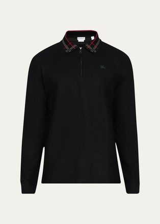 Burberry Mens Pelham Half-Zip Polo Sweater