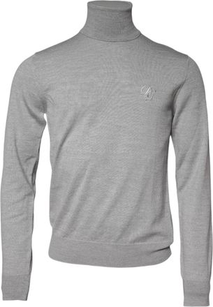 Dolce & Gabbana Mens Virgin Wool Turtleneck Gray