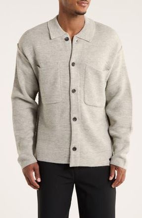 Civil Society Boxy Cardigan in Heather Light Grey at Nordstrom Rack, Size Xx-Large