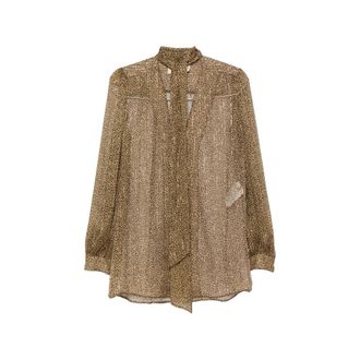 Valentino Leopard-print Pussy-bow Blouse