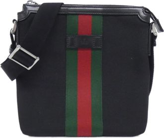 Gucci Black Canvas Shoulder Bag (Pre-Owned)