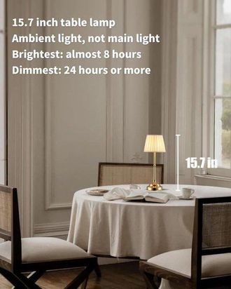 OEM L&aacute;mpara De Mesa Led Inal&aacute;mbrica Recargable Con Pantalla De Tela, Iluminaci&oacute;n Ambiental Para Dormitorio, Port&aacute;til