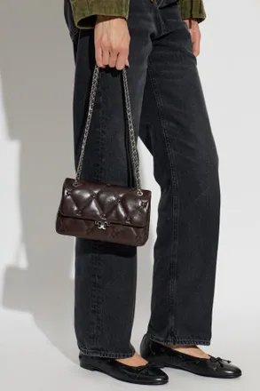 Tory Burch Bunny Knot Small Shoulder Bag, Womens, Brown
