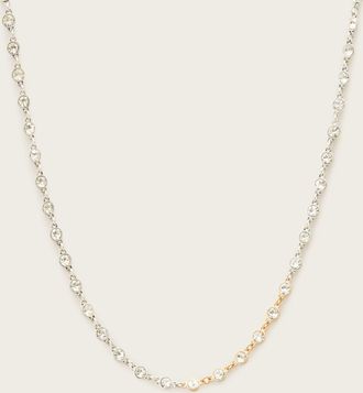 AllSaints Brass Pippa Crystal Necklace, Size: One Size
