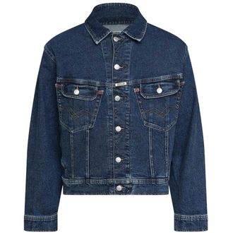 Replay Comfortabel denimjack voor heren met geborduurd logo (Blauw)