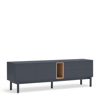 Teulat Mueble de tv 2 puertas 2 cajones de 180 cm gris antracita