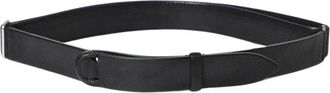 Orciani Zwarte Leren Minimalistische Riem - Heren - Riemen - Zwart - ONE Size - Leer - Accessoires