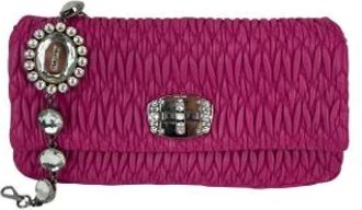 Miu Miu Pre-owned Leren Clutch - Dames - Vintage Clutch - Roze - ONE Size - Leer - Vintage