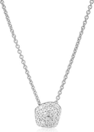Monica Vinader Sterling Silver Nura Mini Nugget Necklace Diamond