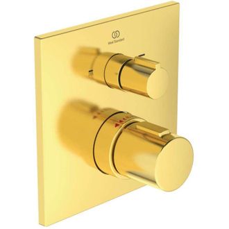 Ideal Termostato De Ba&ntilde;o Ids Ceratherm C100 Up-kit 2 Oro Cepillado