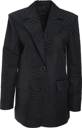 Roberto Cavalli Blazer con effetto devoré - Nero