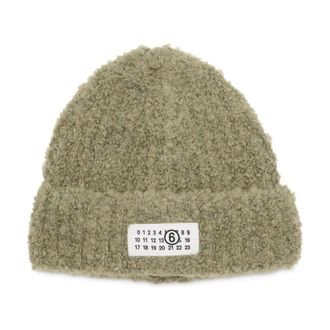 Maison Margiela Berretto con patch logo tono su tono - - Accessories - unisex - Verde - ONE SIZE