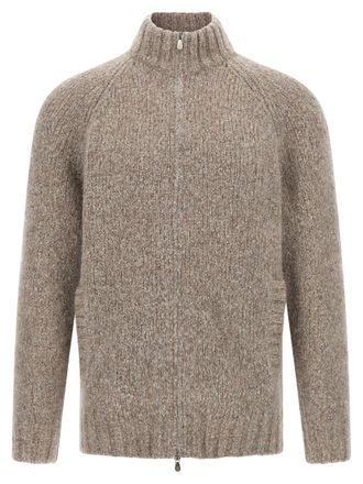 Brunello Cucinelli Alpaca Wool Cardigan Sweaters And Cardigans Gray