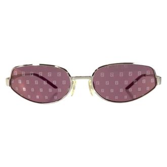 Fendi Pre-owned Accessories, female, Purple, Size: ONE SIZE Pre-owned Zucca Metal Sunglasses