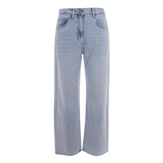 Patrizia Pepe Patrizia Pepe, Wide Jeans, female, Blue, Size: W27 Straight Jeans