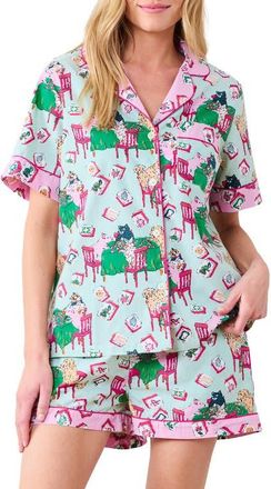 Printfresh Short Organic Cotton Pajamas Set in Pale Jade at Nordstrom, Size X-Large