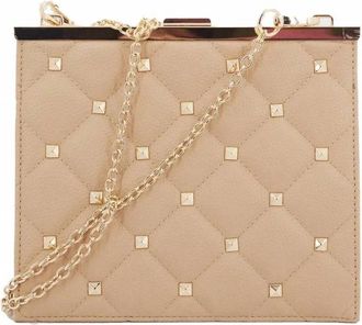 Menbur Bolso Acolchado Detalle Tach - Dames - Clutches - Bruin - ONE Size - Tassen