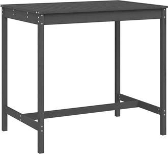 vidaXL Mesa De Jard&iacute;n Madera Maciza Pino Gris 121x82,5x110 Cm Vidaxl