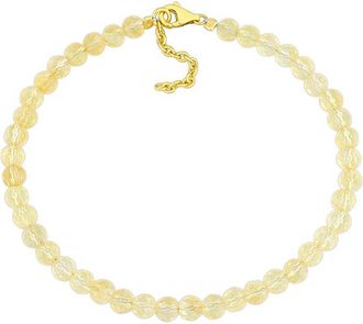 Rina Limor Silver 3.92 Ct. Tw. Citrine Beaded Bracelet