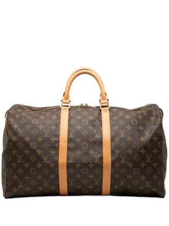 Louis Vuitton 1999 Monogram Keepall 50 travel bag - Brown