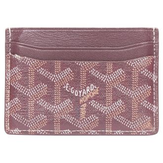 Goyard Goyardine 4-slot red bordeaux white logo card holder