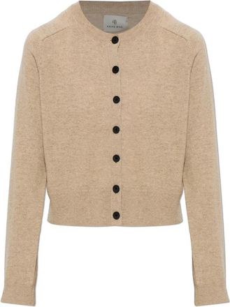 Anine Bing Joye Cardigan - Dames - Cashmere truien - Beige - XS - Kasjmier - Truien & Vesten