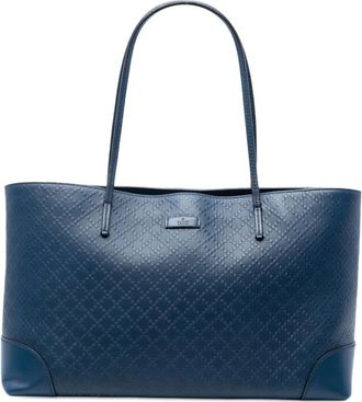 Gucci 2016-2025 Diamante Bright Hilary Lux leren shopper - Blauw