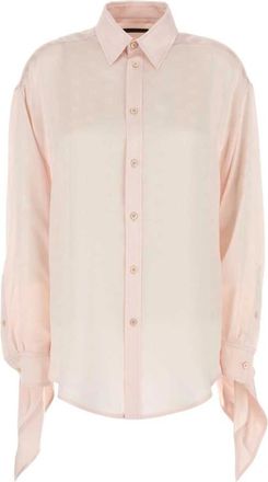 Balenciaga Blouse met geknoopte manchetten - Dames - Overhemden - Roze - S - Overhemden
