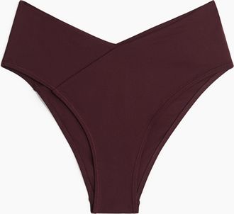 H&M Cheeky Bikinihose High Rise - Red