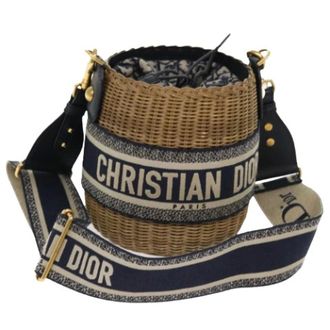 Dior Pre-owned Vintage Trotter Canvas Schoudertas - Dames - Pre-owned - Blauw - Maat: ONE Size