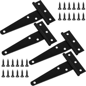 OEM Juego De 4 Bisagras En T De Alta Resistencia Con Tornillos De Montaje, 100 Mm, Portones De Madera Y Ventanas
