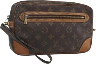 Louis Vuitton Pre-owned Canvas Clutch - Dames - Vintage Clutch - Bruin - ONE Size - Vintage